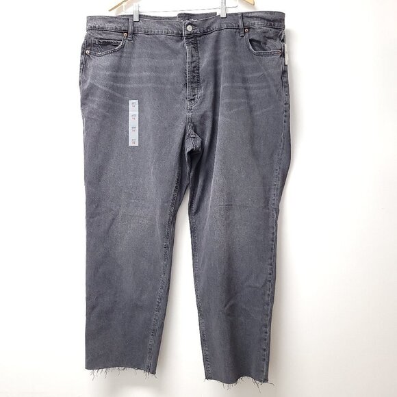 NWT Old Navy Womens High Waisted Button Fly Slouchy Straight Leg Jean Size 24 - Picture 1 of 11